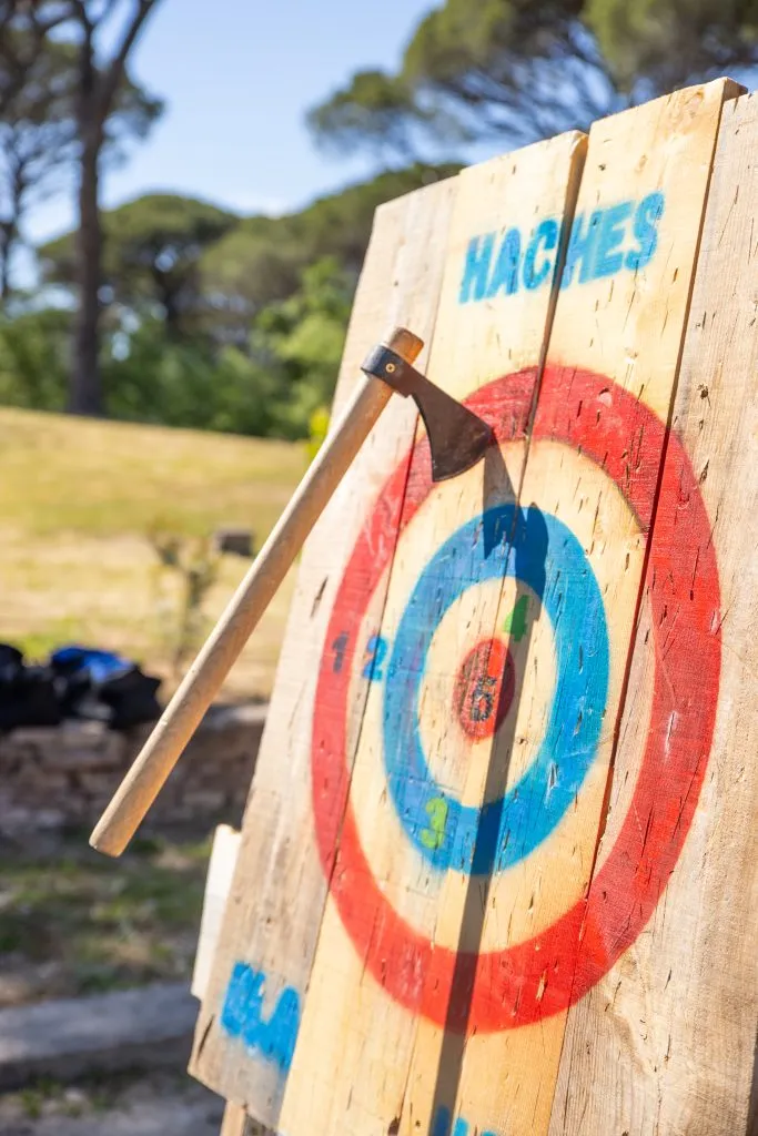 Archery game Bordeaux UniGames - lancer hache cible