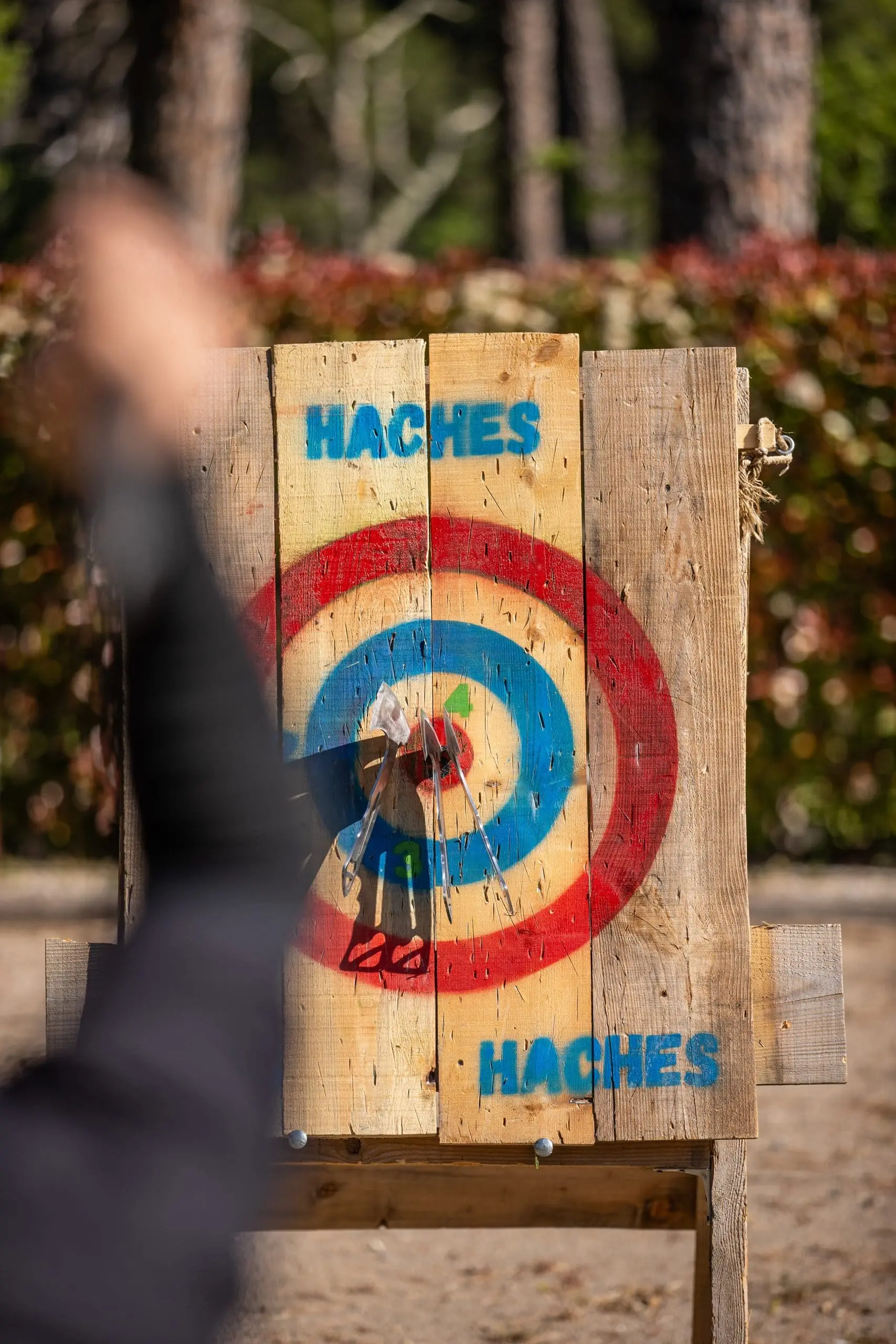 Archery game Bordeaux UniGames - lancer hache balle cible